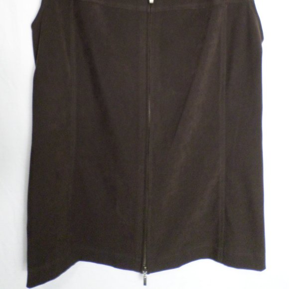 Notations Clothing Co Short Sleeve Zip up Brown Soft Collared Jacket - Picture 2 of 8